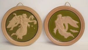COPPIA DI BASSORILIEVI IN CERAMICA E TERRACOTTA Bertel Thorvaldsen 1700 - Imagen 1 de 4