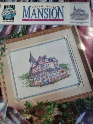 Nob Hill Mansion Counted Cross Stitch Pattern Leaflet True Colors Victorian new - Image 1 of 2