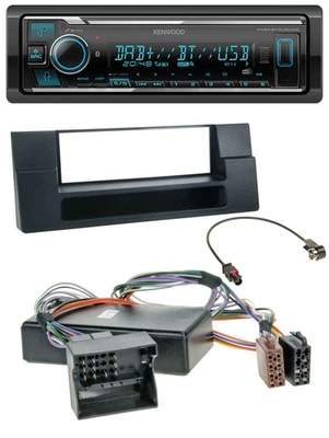 Kenwood Bluetooth MP3 DAB USB Autoradio für BMW X5 E53 5er E39 Ablagefach Quadlo - Bild 1 von 4