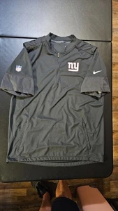 New York Giants Nike On-Field 1/4 Zip Short Sleeve Pullover Wind Jacket Mens XL - Picture 1 of 13