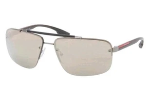 Prada Sport Sunglasses PS52OS 5AV1C0 64mm Matte Dark Brown / Silver Mirror Lens - Picture 1 of 1
