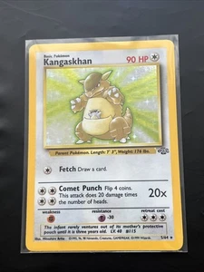 Pokémon TCG Kangaskhan Jungle Holo Rare Card 5/64 Unlimited Vintage 1999 LP - Picture 1 of 2