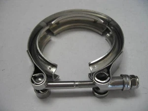 3 inch Stainless Steel #304 V band Vban Clamp w/2 Flange Turbo Exhaust Down Pip - Picture 1 of 4