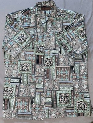 Рубашка мужская Tori Richard размер средний гавайская с цветочным узором пляжная повседневная сделано в США - Изображение 1 из 4