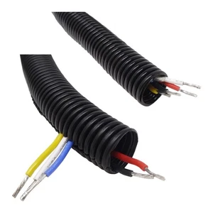 Conducto negro dividido y sin dividir tubo sólido flexible enrevesado cable troncal ordenado - Imagen 1 de 1