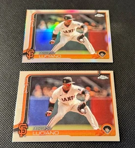 2025 Topps Chrome Marco Luciano rifrattore #191 & 2025 Topps Chrome Luciano #191 - Foto 1 di 4