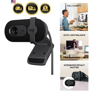 Webcam Full HD 1080p Streaming Meeting Kamera mit Micro Sichtschutz - Bild 1 von 10