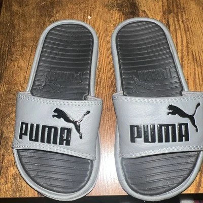 Toddler Boy Puma Slides Size 11 Sandals Gray - Image 1 of 4