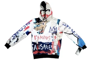 Para hombres Jean-Michel Basquiat Solo Miembros Grande Pullover Sudadera con Capucha Gráfica Sudadera - Imagen 1 de 16
