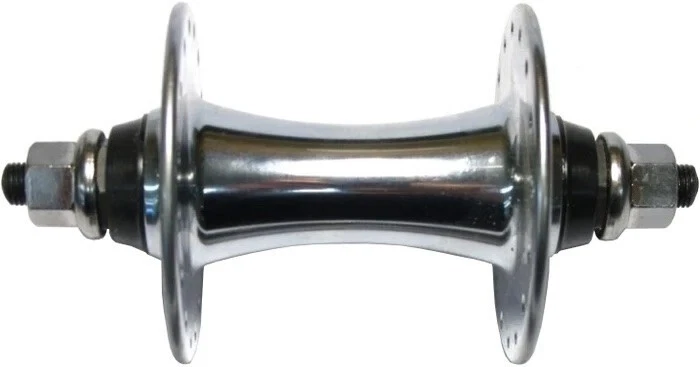 Front Track Bike High Flange Hub 100mm 32h Loose Ball Silver Nut/Bolt Fixie Bolt - Image 1 of 4
