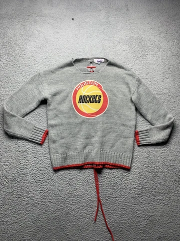 Touch By Alyssa Milano Houston Rockets Knit Grey Sweater Cross Back Sz S NWT Cover