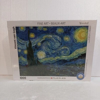 Eurographics Starry Night Vincent Van Gogh Artwork 1000 Piece Jigsaw Puzzle NEW - Image 1 of 4