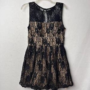 B DARLIN dress women 11/12 black lace lined sleeveless whimsigoth dark fairy - Picture 1 of 7