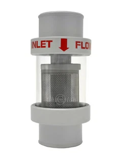 Aluminum Champion White In-Line Coolant 1 1/2" Filter - Picture 1 of 6
