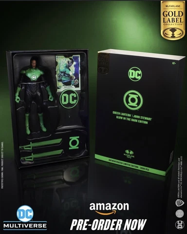 Mcfarlane John Stewart Glow In The Dark Ed Gold Label Amazon Exclusive PREORDER Cover
