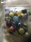 MARBLES: Mixed Lot 25 Assorted Old Vintage Colorful Glass