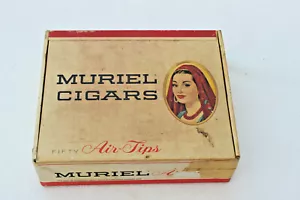 SIGARI MURIEL VINTAGE AIR-TIPS 6 CENTESIMI VUOTI 6 5/8” x 5 1/2” - Foto 1 di 6