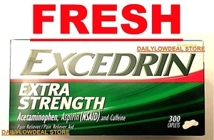 Excedrin Extra Strength Caplets 300 ct Pain Reliever Jumbo Size Box