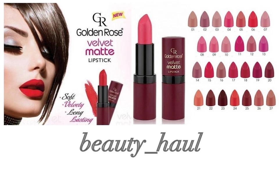 Golden Rose SAMTMATTER LIPPENSTIFT langanhaltende nicht trocknende Formel ALLE FARBEN!!!