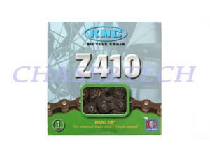 New KMC Z410 BMX Bicycle Single Speed Chain 1/8" Dark Brown - Bild 1 von 1