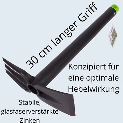 Gartenharke Handharke Rechen Harke Harke extra langer Griff Glasfaserverstärkt - Bild 1 von 3