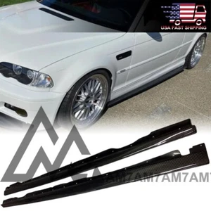 AM7 Carbon Fiber Side Skirts For 2001 2002 2003 2004 2005 2006 BMW E46 M3 Coupe - Picture 1 of 6