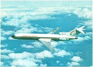 Postcard Royal Air Maroc, Boeing 727, in flight, airline card, unposted, 4"x6" - Picture 1 of 2
