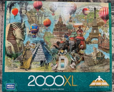 Mega Jigsaw Puzzle 2000XL   2000 Pieces The World Traveler - New Sealed - Image 1 of 3