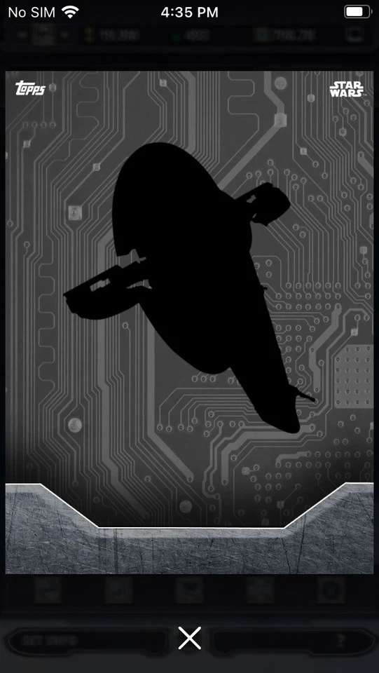 Topps Star Wars Digital Card Trader Gray Schematic Slave I Insert - Image 1 of 1