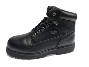 Lugz, Mortar Mid St, Black Leather Boots, Men’s Size 12M - Picture 1 of 6