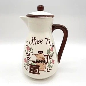Mid Century Coffee Time Vintage Coffee/Tea Pot With Lid Made In Japan Tilso - Picture 1 of 11