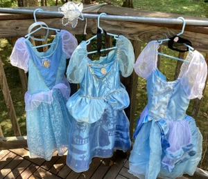 Dress-Up Time W/ Friends! 3 Cinderella Gowns Size 4-6x Good Quality - Picture 1 of 3