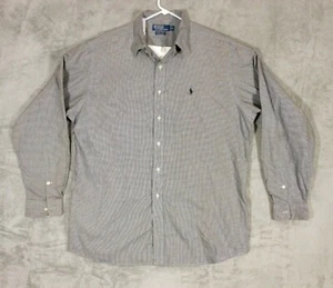 Ralph Lauren Shirt Men's XL Button Up Long Sleeve Black Polka Dot Casual - Picture 1 of 7
