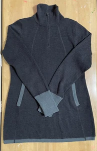 Cynthia Rowley 1/4 Zip Strickkleid grau Taschen Gr. Medium - Bild 1 von 13