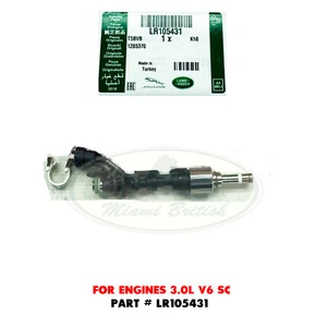 LAND ROVER FUEL INJECTOR LR4 DISCOVERY 4 RR SPORT RANGE 3.0 SC V6 LR105431 OEM - Picture 1 of 1