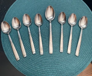 ATHENA by AMC Stainless JAPAN ~ 7 TEASPOONS & 1 PLACE SOUP SPOON - Picture 1 of 5