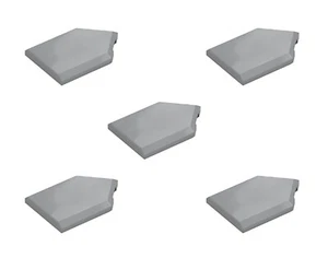 5 New LEGO Medium Stone Grey 2x3 Pentagonal Tile 35341 flat tile angle shield - Picture 1 of 6