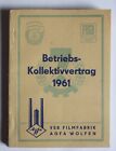 Betriebs-Kollektivvertrag 1961, VEB Filmfabrik AGFA Wolfen, Bitterfeld, DDR,FDGB
