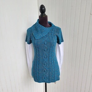 NWT Energie Juniors Long Sleeve Sweater Turquoise Green Acrylic Cowal XL - Picture 1 of 9
