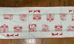 Corredor de mesa de pueblo de Navidad Leacock de colección Santa reno casa de vacaciones núcleo - Imagen 1 de 8