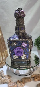 Purple Fairy Handmade Mosaic Bottle - W220 - Picture 1 of 5