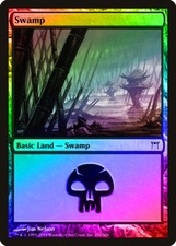Swamp (296) FOIL Champions of Kamigawa NM Basic Land MAGIC MTG CARD ABUGames