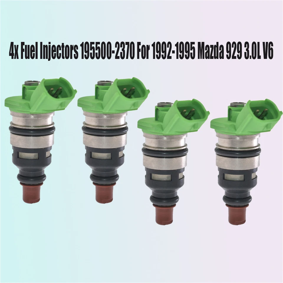 4 件套燃油喷射器 195500 - 2370 适用于 1992 - 1995 年马自达 929 3.0L V6 — 第 1/4 张图片