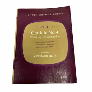 Bach Cantata No. 4 Norton Critical Scores Chrsit Lag in Todesbanden Gerhard Herz - Picture 1 of 6