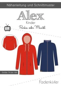 Schnittmuster aus Papier Fadenkäfer Parka Alex Kinder Gr. 74-164 - Bild 1 von 2