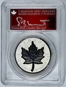 2023 $20 Canada Maple Leaf Super Incuse Black Rhodium PCGS Reverse PR70 FDOI - Picture 1 of 2