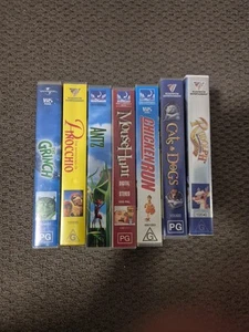 Bulk Mixed Lot X7 VHS Video Tapes Kids Family Favourites - Picture 1 of 3