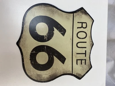 Home Accents W15 Route 66 Metal Storage Tin with Lid *Pre-Owned* 6.5" x 7.5" - Image 1 of 4