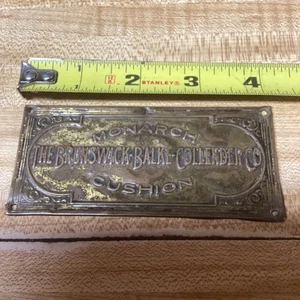 Replacement Emblem Nameplate for Brunswick Balke Collender Antique Pool Tables - Picture 1 of 2