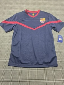 Men's FC Barcelona Navy Tshirt Size Medium Brand New With Tags - Picture 1 of 3